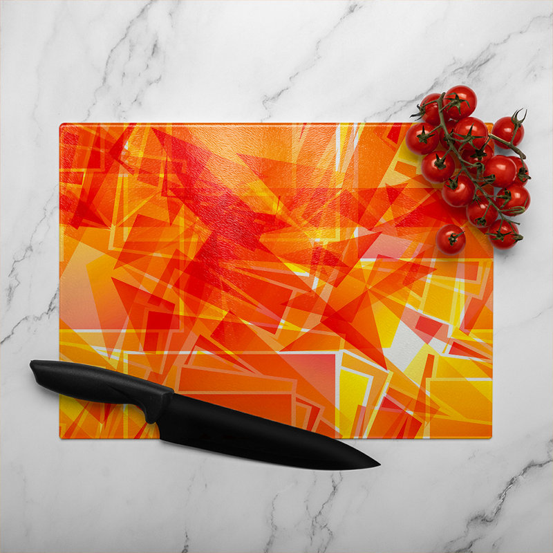 Geometric Glass Chopping Board