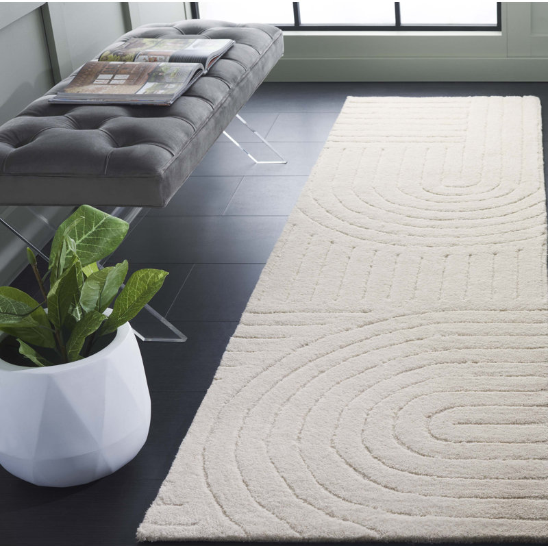 Tapis ivoire Mykonos 404, Tapis de couloir 2 pi 3 po x 8 pi