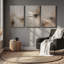 «Gentle Gilded Gust», ensemble de 3 impressions sur toile dans un cadre-106959939-106959926