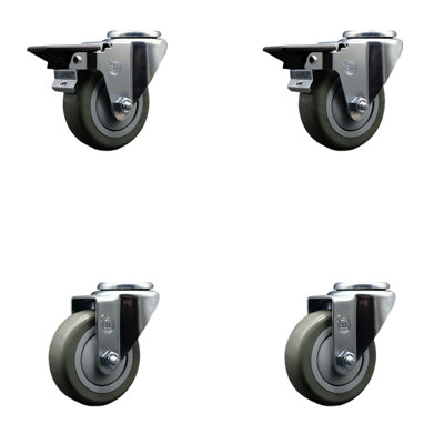 4-Piece Polyurethane Caster Set