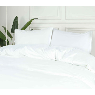 Rayon Sateen Solid Colour Duvet Cover
