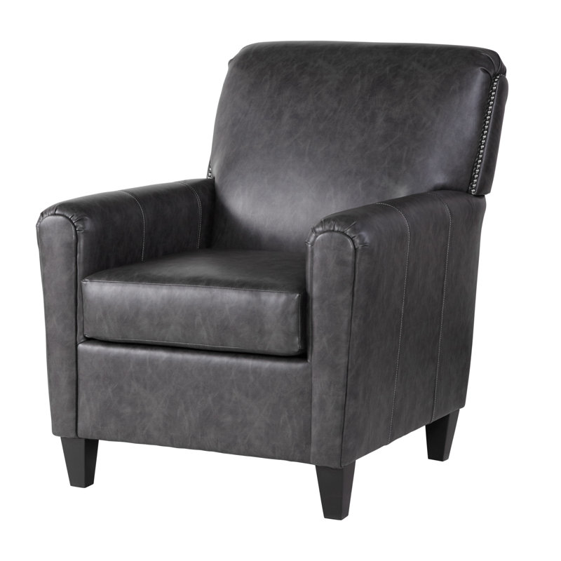 Oakmont Faux Leather Armchair, Trotter Charcoal