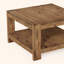 Table basse carrée en bois massif, table basse centrale 31,5 po