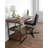 Solid Wood Top Metal Base Writing Desk