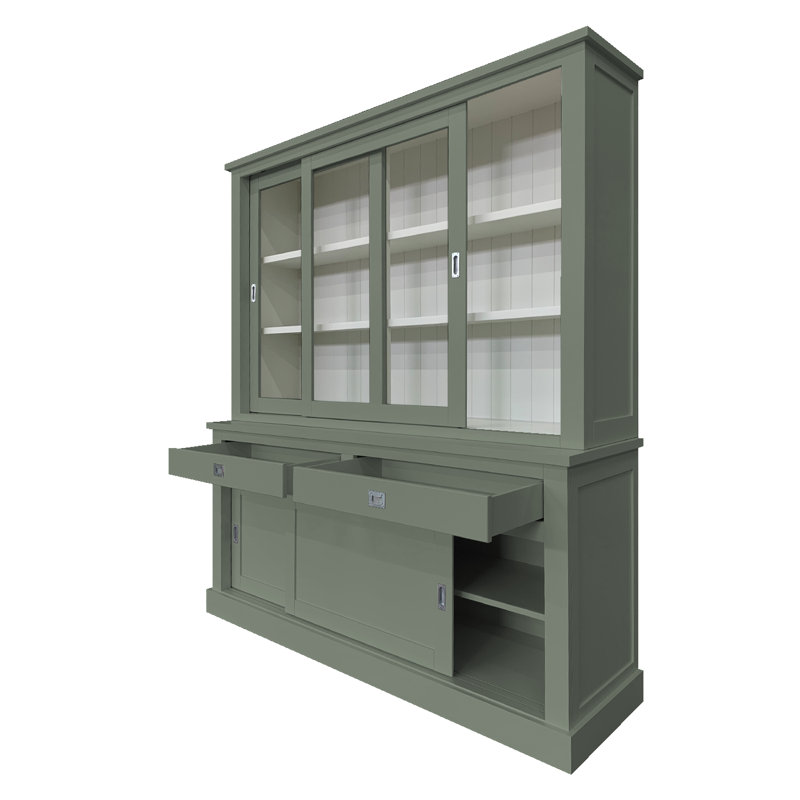 Antione Display Cabinet, Cement Grey 