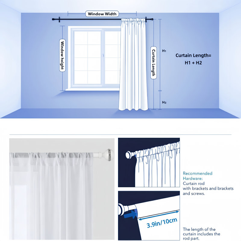 Curtain, 168 cm Width x 229 cm Drop