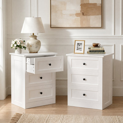 3 Drawer Nightstand for Bedroom