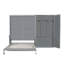 Grand mur de lit gris avec rangement hydraulique pour installation dans la chambre d'amis