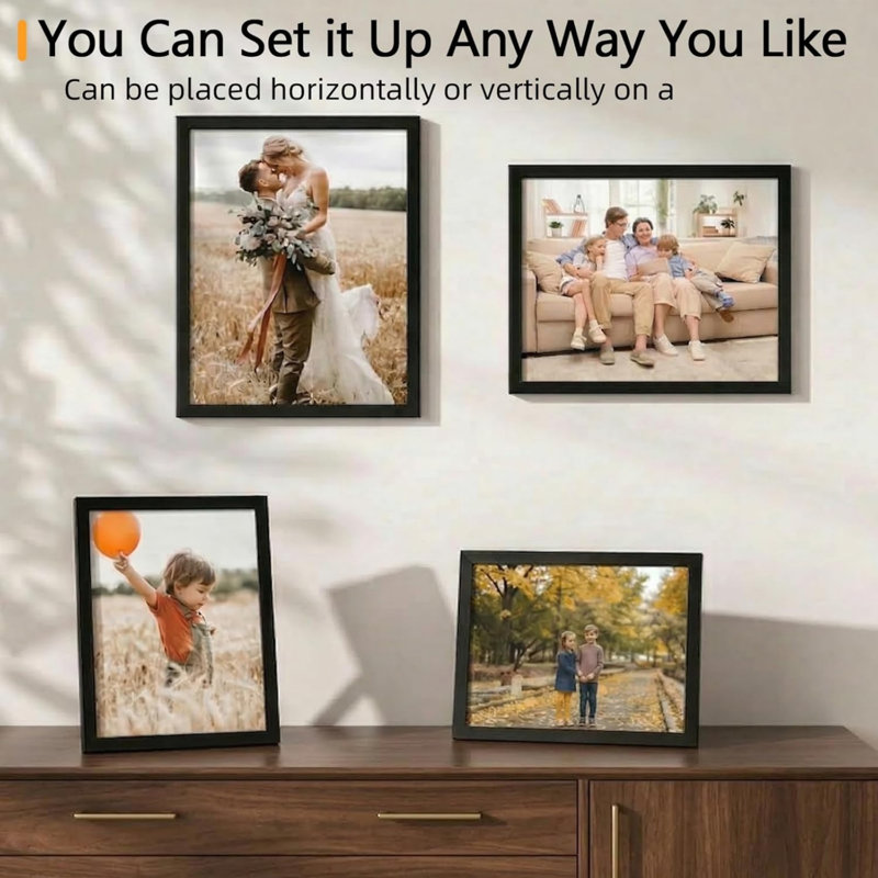 Black Gallery Wall Picture Frame - Frames Included: 12