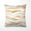 Striped Decorative Throw Pillow - Modern Beige And Orange Beige Waves Printed Cushion-125946313
