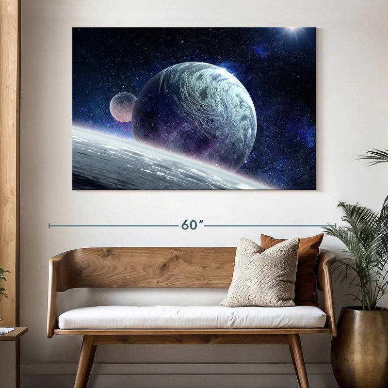 Oberle Cosmic Planet Pluto, 34" H x 51" W