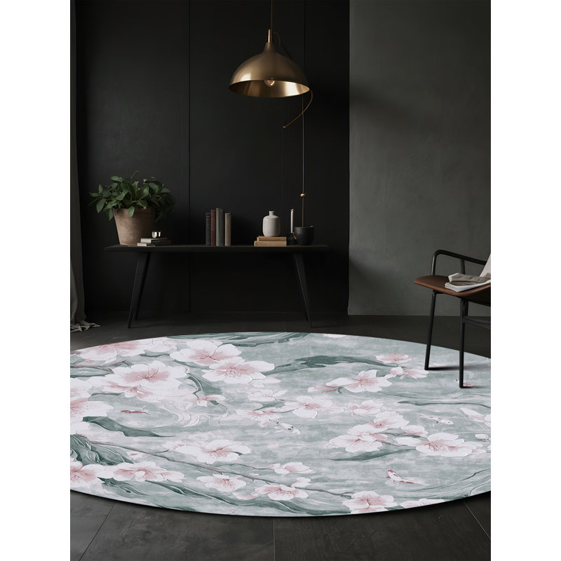 Machine Washable Area Rug, Round 6'