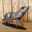 Statue loup en métal