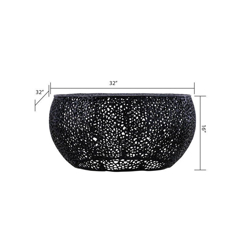 Table basse ronde, Noir