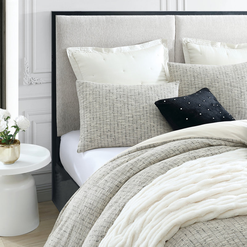 Metallic Tweed Bedding, Queen Duvet Cover + 2 Standard Shams