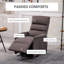Fauteuil d'appoint inclinable électrique pour personnes âgées, fauteuil d'appoint en tissu avec télécommande, poches latérales-1483571711