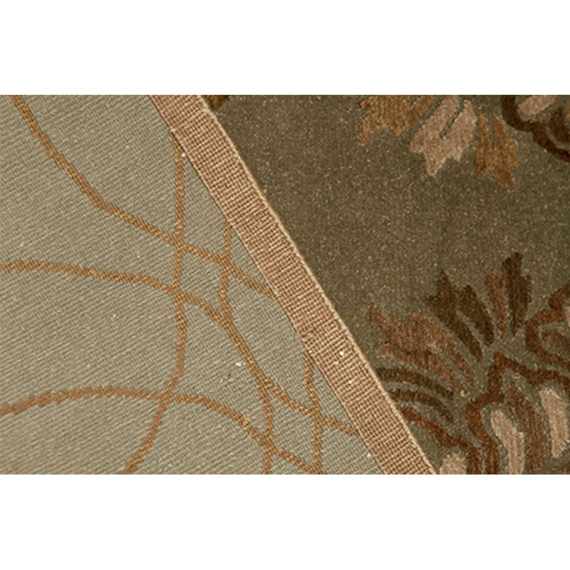 Hand-Knotted High-Quality Green Area Rug