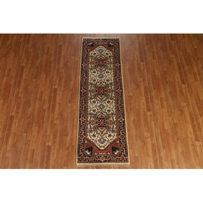 One-of-a-Kind 2'7'' X 7'10'' New Age Runner Wool Area Rug in Ivory