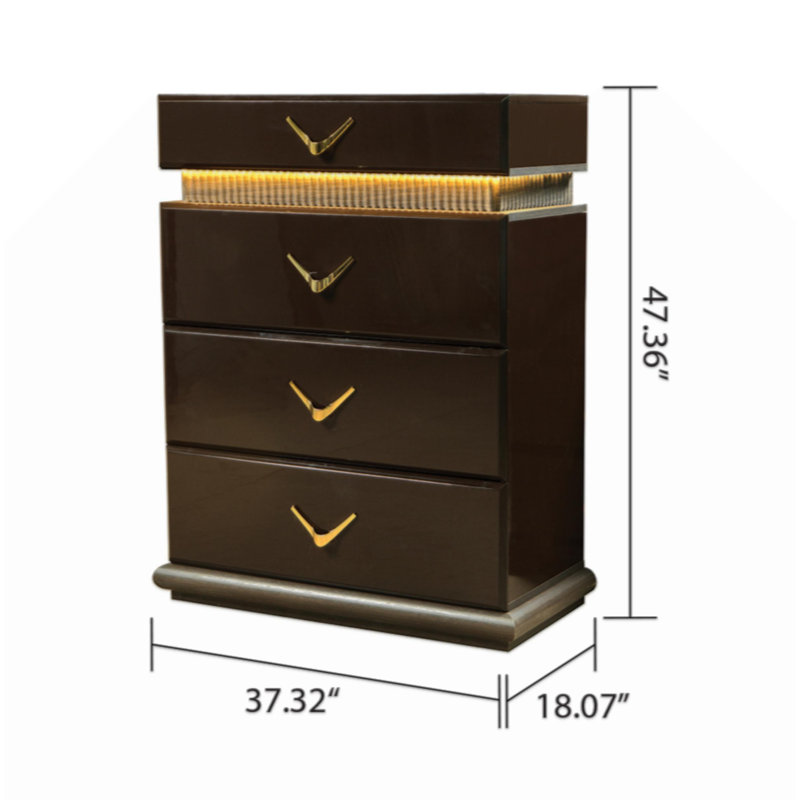 Kiawna 18.07 " W 5 - Drawer Dresser