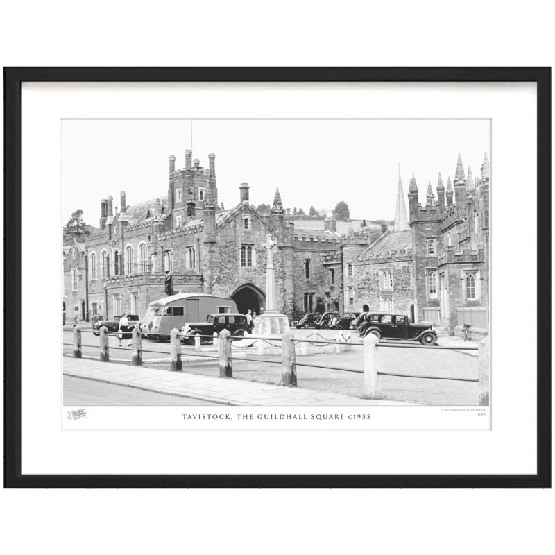 Tavistock, The Guildhall Square C1955 by Francis Frith - Single Picture Frame Print, 45cm H x 60cm W x 2.3cm D