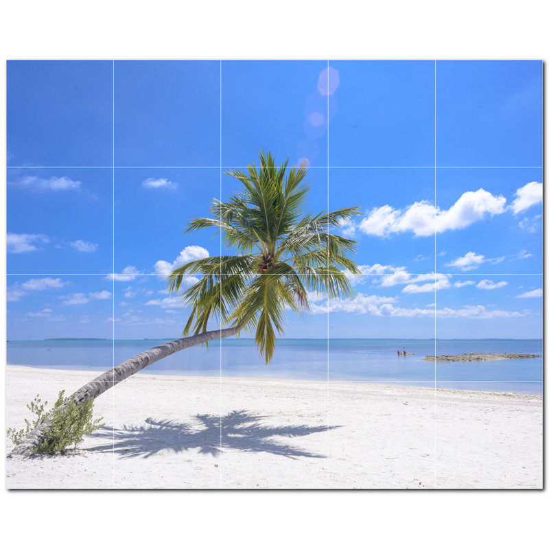 Murale en céramique satinée 8 "x 8" Beach Photo