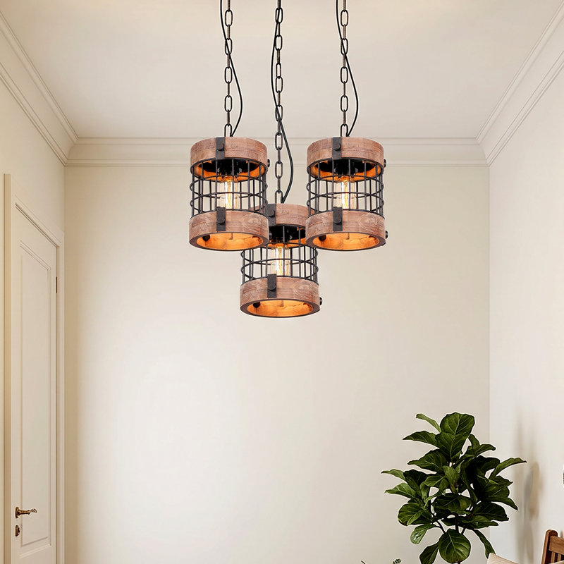 Luminaire suspendu cylindrique à 1 lumière Kaskaskia
