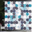 Ensemble de rideau de douche + crochets-44324169
