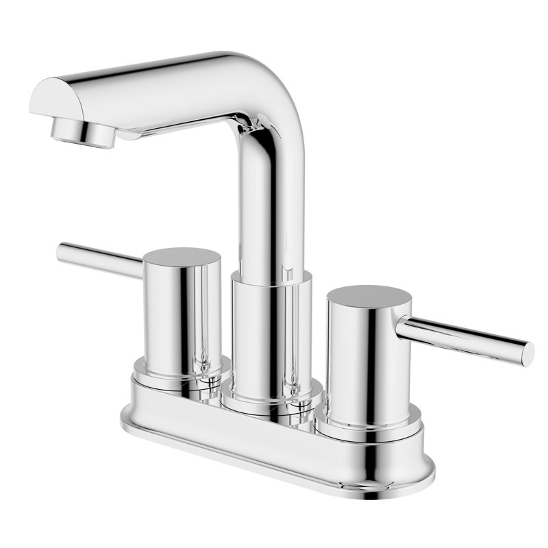 Casmir 2-handle Bathroom Faucet with Drain Assembly, Polished Chrome