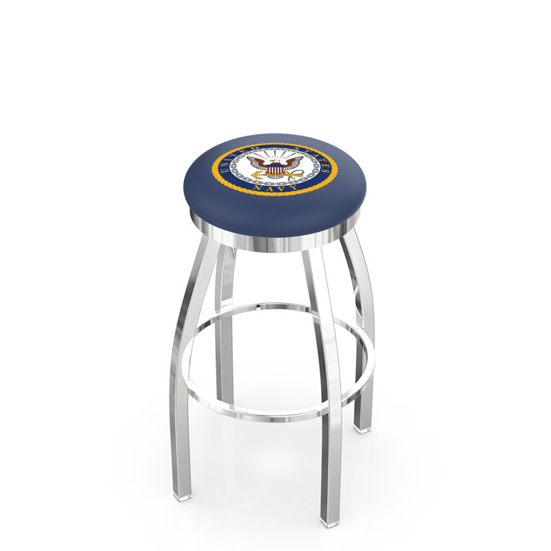 Tabouret tournant 36 "NCAA, U.S. Navy, Chrome