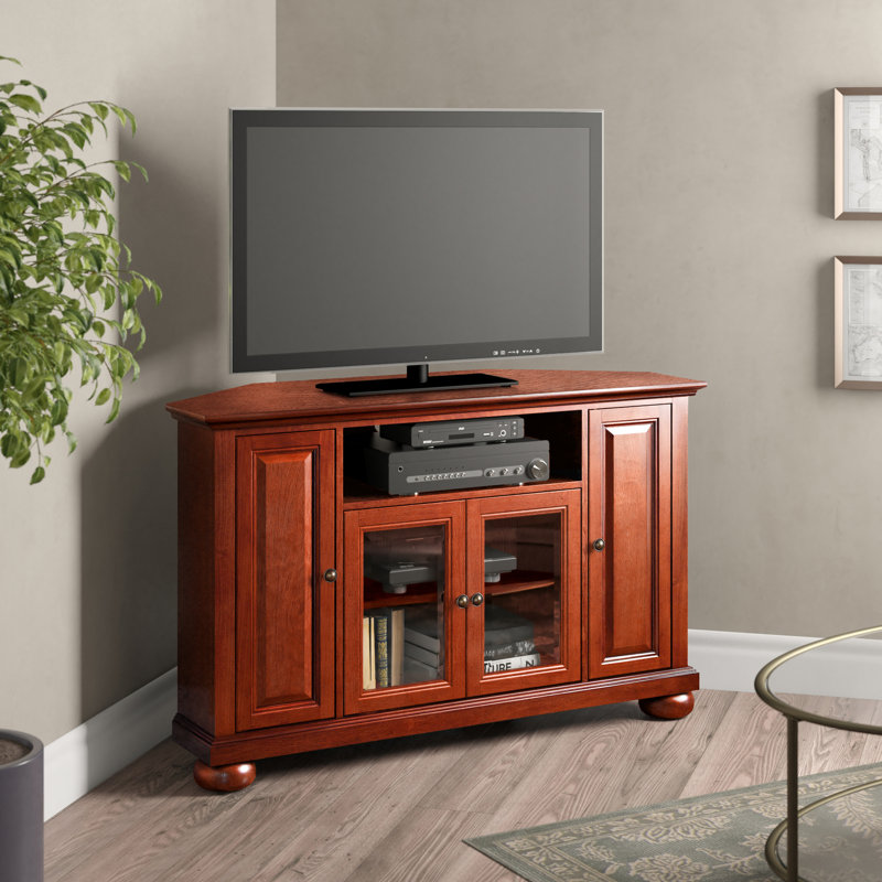 Hedon Unfinished TV Stand for TVs up to 50", Classic Cherry