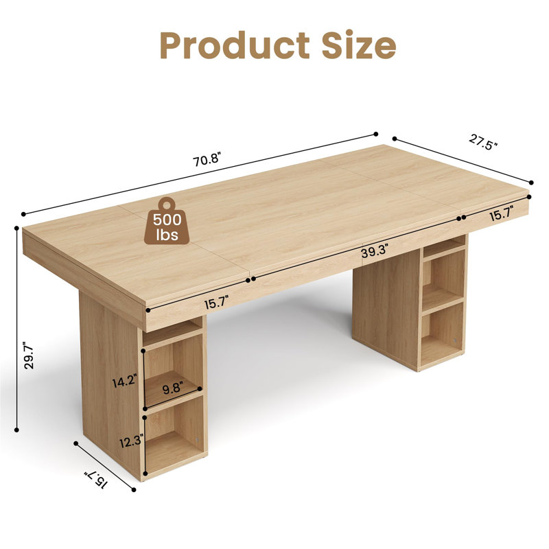 Dining Table, 75.4cm H x 179.8cm L x 69.9cm W
