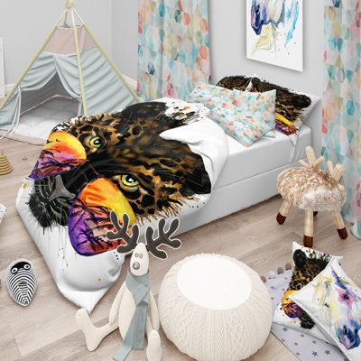 Ensemble de housse de couette tropical