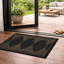 Tapis intérieur / extérieur tissé à motif géométrique gris foncé / naturel de style jute facile d'entretien-60093674-57729000