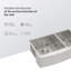 Évier de cuisine double à double cuve - Évier de cuisine en acier inoxydable 33 po x 20 po à tablier frontal encastrable à double cuve de calibre 18 avec deux cuves profondes de 9 po