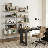 5-Tier Bookshelf Wall Mount Ladder Bookcase Industrial Standing Corner Bookshelf With Wood Board And Metal Frame, Modern Tall Narrow Storage Organizer For Home Office(Set Of 2)-607829358