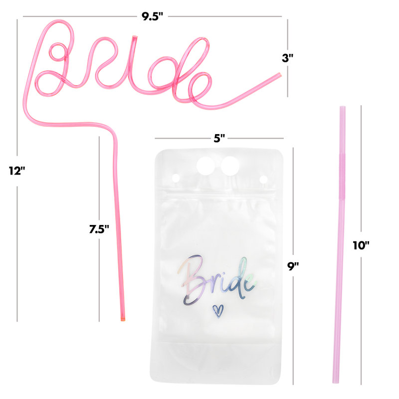 Gobelets Bachelorette avec paille