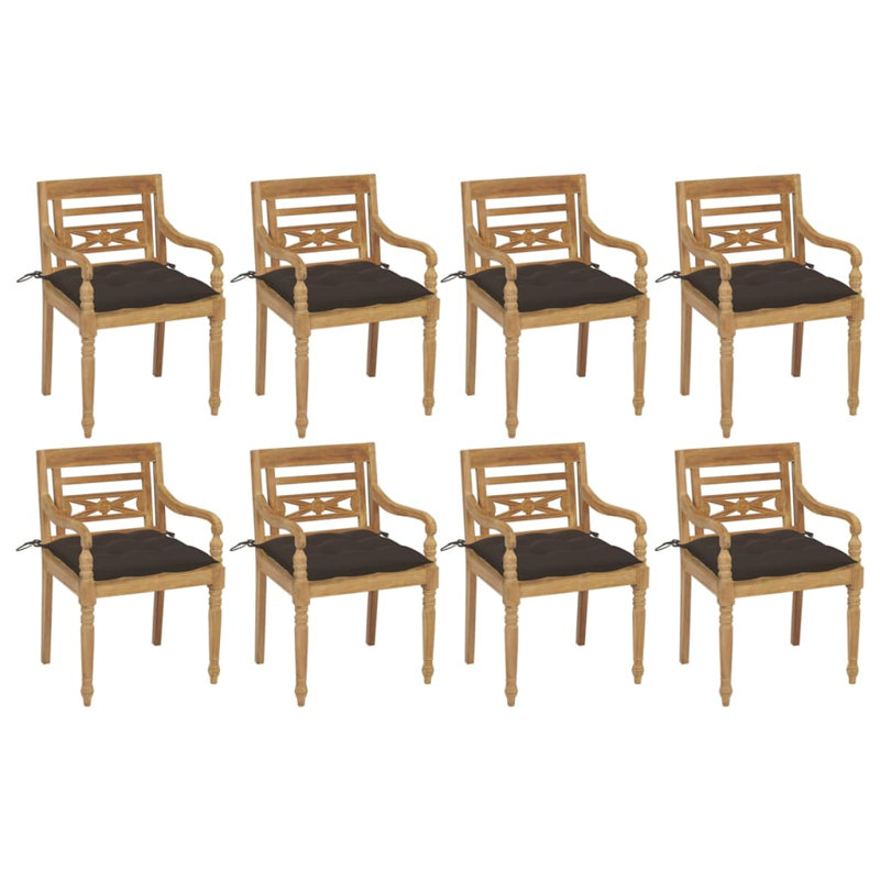 Chaise de terrasse avec coussin Alhuzaifi, Taupe