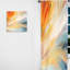 Vintage Blue And Orange Wave Elegance I - Abstract Blackout Curtain - 1 Panel-112761594