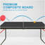 Ensemble de table de ping-pong portable pliable et portatif de 4,5 pi avec filet et 2 raquettes de tennis de table pliable et portable-128611212