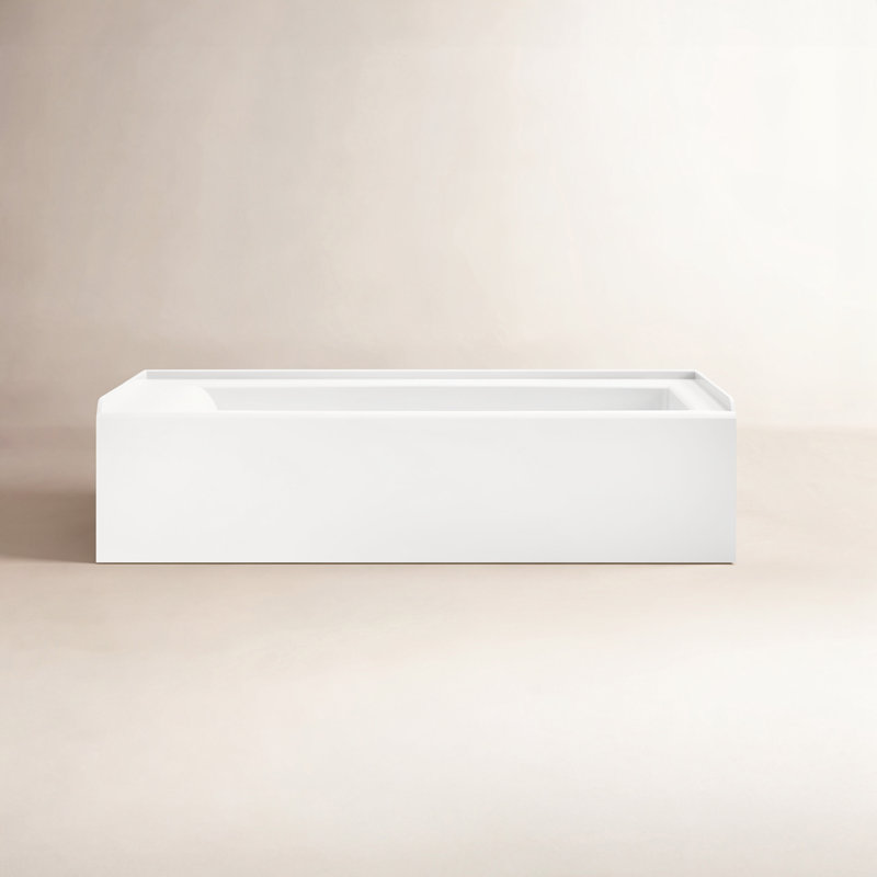 Entity 60 In. X 32 In. Alcove Bath With Right Drain, Right