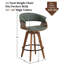 Tabouret de comptoir pivotant 26 po Joeanne-943173917
