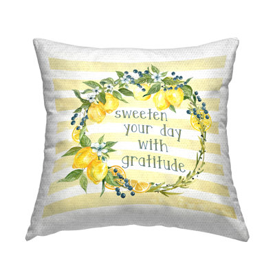 Polyester Throw Square Indoor/Outdoor Pillow Cover & Insert
