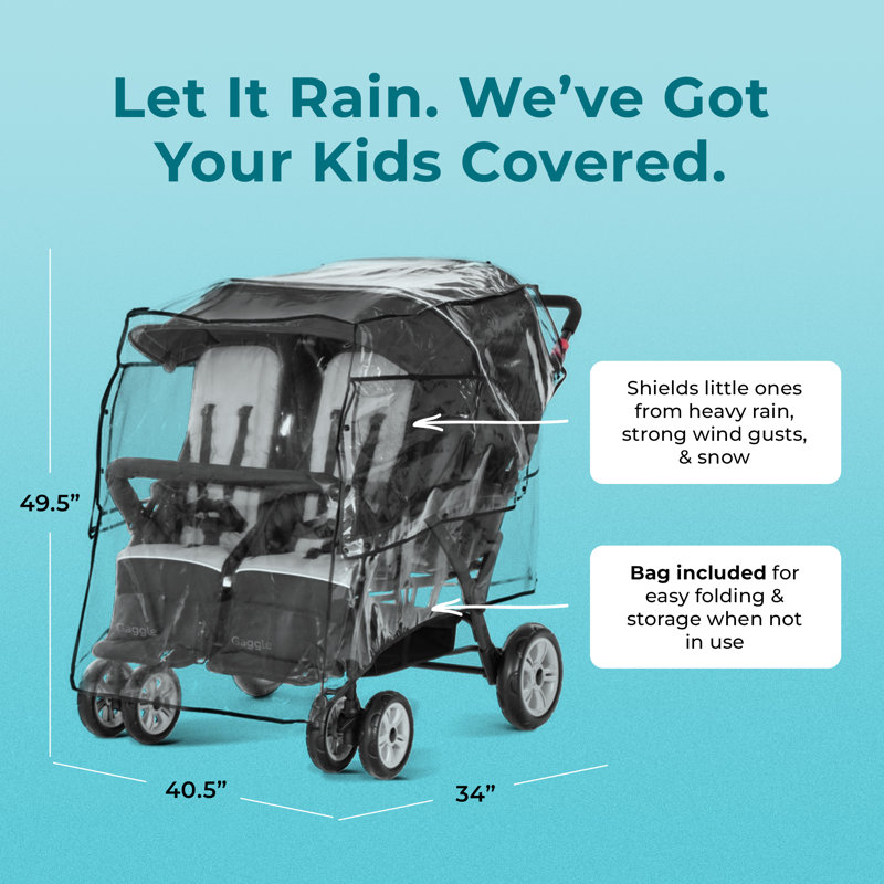 Foundations Quad Stroller Rain Cover