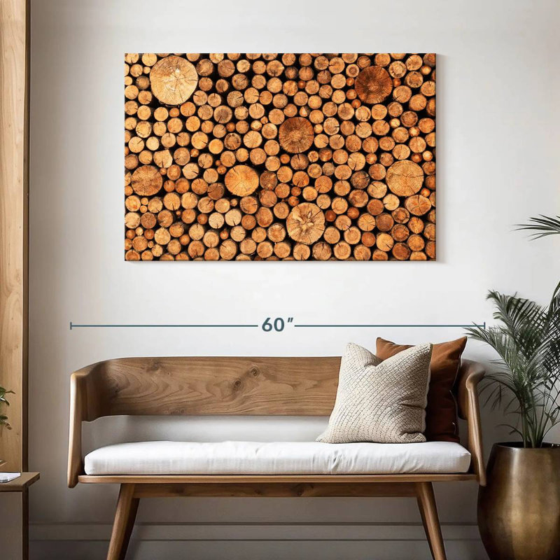 Avery Stacked Logs, 30" H x 45" W