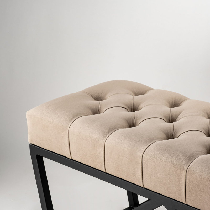Etian Velvet Upholstered Bench, H50 x W45 x D40cm