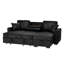 Canapé modulaire 94 po en similicuir avec lit escamotable et rangement pour chaise longue-368569845-368569849