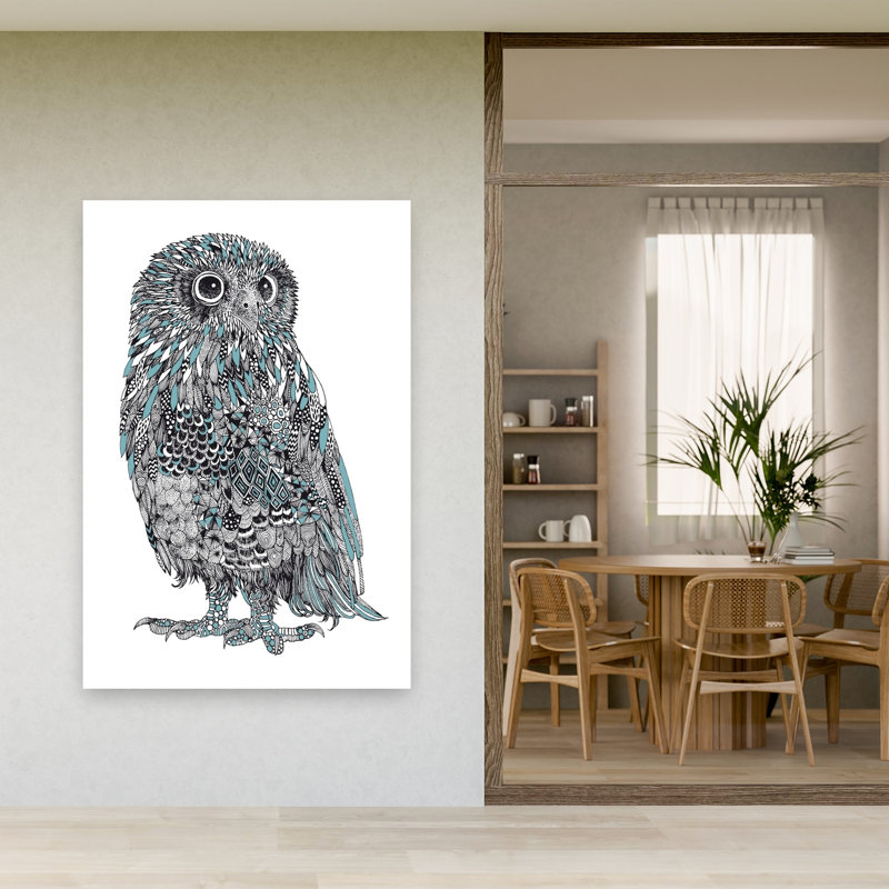 Wise Intricate Owl Bird Owl Forest Wall Art Print 1 Piece Wrapped Canvas Wall Art, 152.4cm H x 101.6cm W