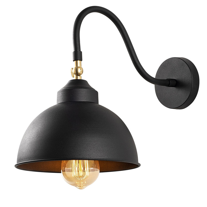Luminaire de grange noire à 1 lumière à intensité variable Corringham