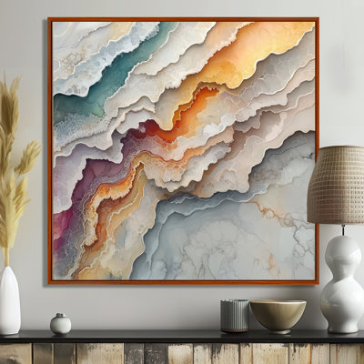 Omarri, éternel équilibre de marbre dans les tons de terre II - art mural abstrait en marbre