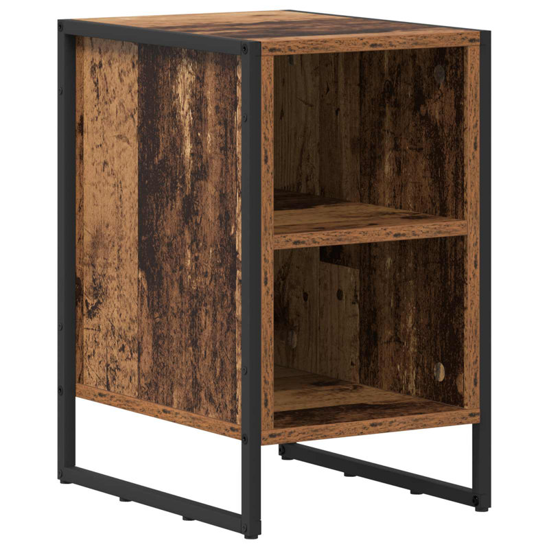 39.5cm W Manufactured Wood Bedside Table, Old Wood